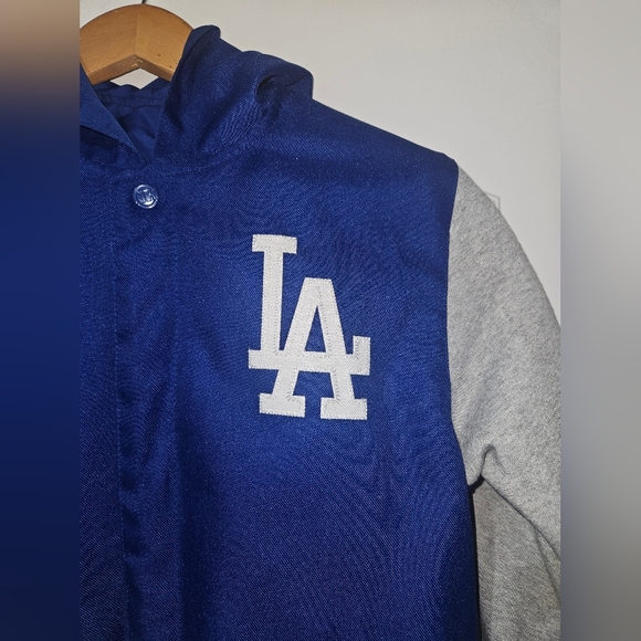 Los Angeles Dodgers JH Design Reversible Varsity style,Snap on Jacket, YTH Small - Picture 4 of 13